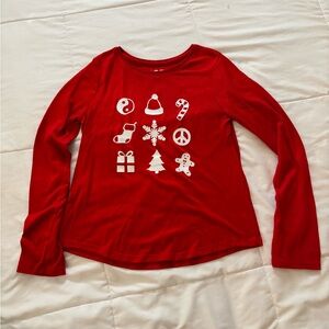 SO Red Kids Long Sleeve Holiday Tee